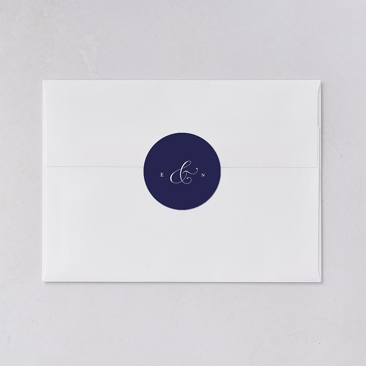 Classic Photo Wedding Stickers Navy Circle