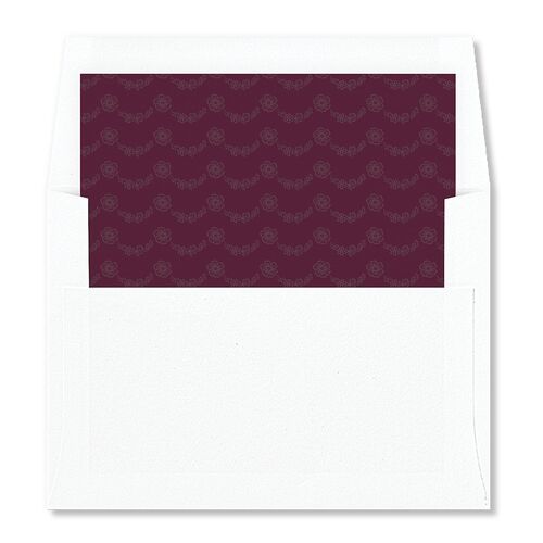 Baroque Border Envelope Liners Standard Bordeaux