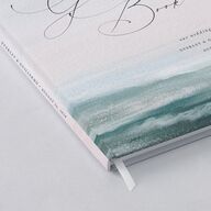 Abstract Beach Wedding Guest Book Regency Blue