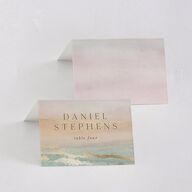 Ethereal Sunset Place Cards Gold Peach Fuzz Signature