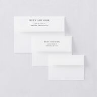 Modern Contrast Thank You Card Envelopes White Midnight Both Recipient and Return Addresses Signature Standard