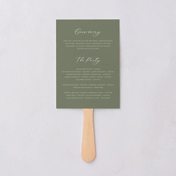 Eucalyptus Frame Fan Programs No Foil Pure White Signature Standard
