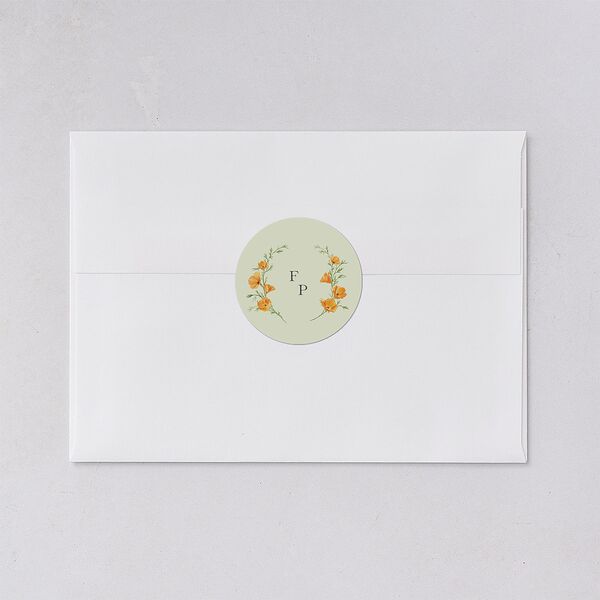 Scenic San Francisco Wedding Stickers Daffodil