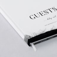 Painted Minimal Wedding Guest Book Midnight