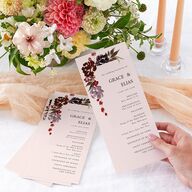 Autumn Romance Wedding Programs Chocolate Signature