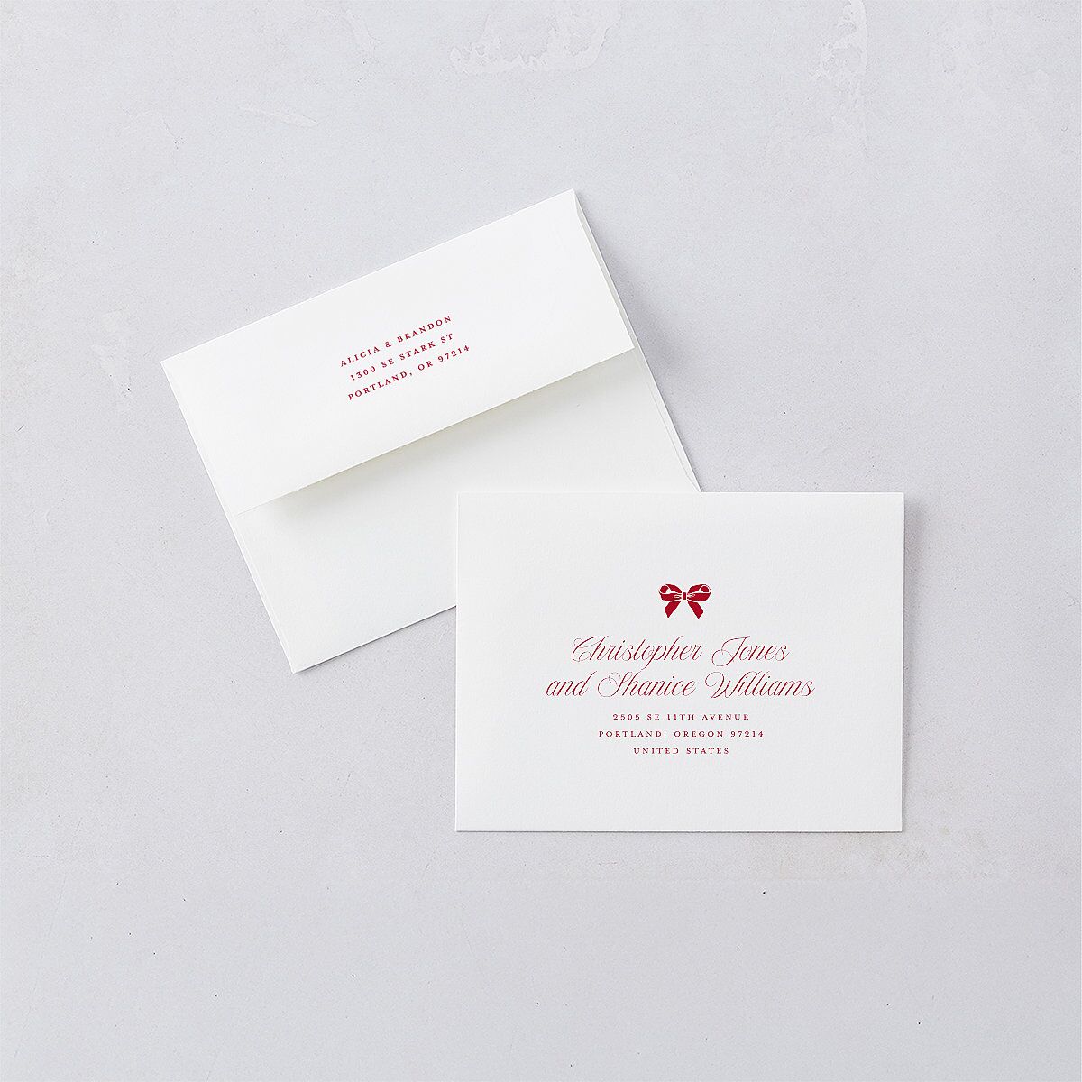 Warm Wishes Gallery Thank You Card Envelopes White Champagne Both Recipient and Return Addresses Signature Standard