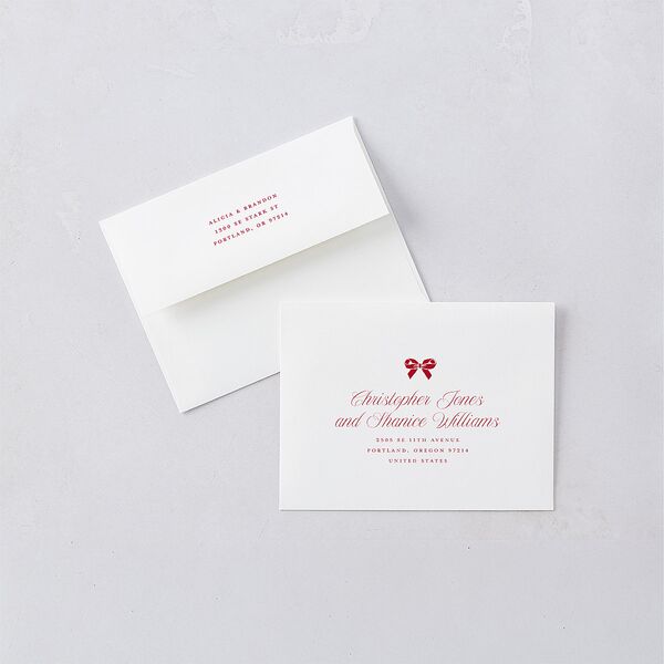 Warm Wishes Gallery Thank You Card Envelopes White Champagne Both Recipient and Return Addresses Signature Standard