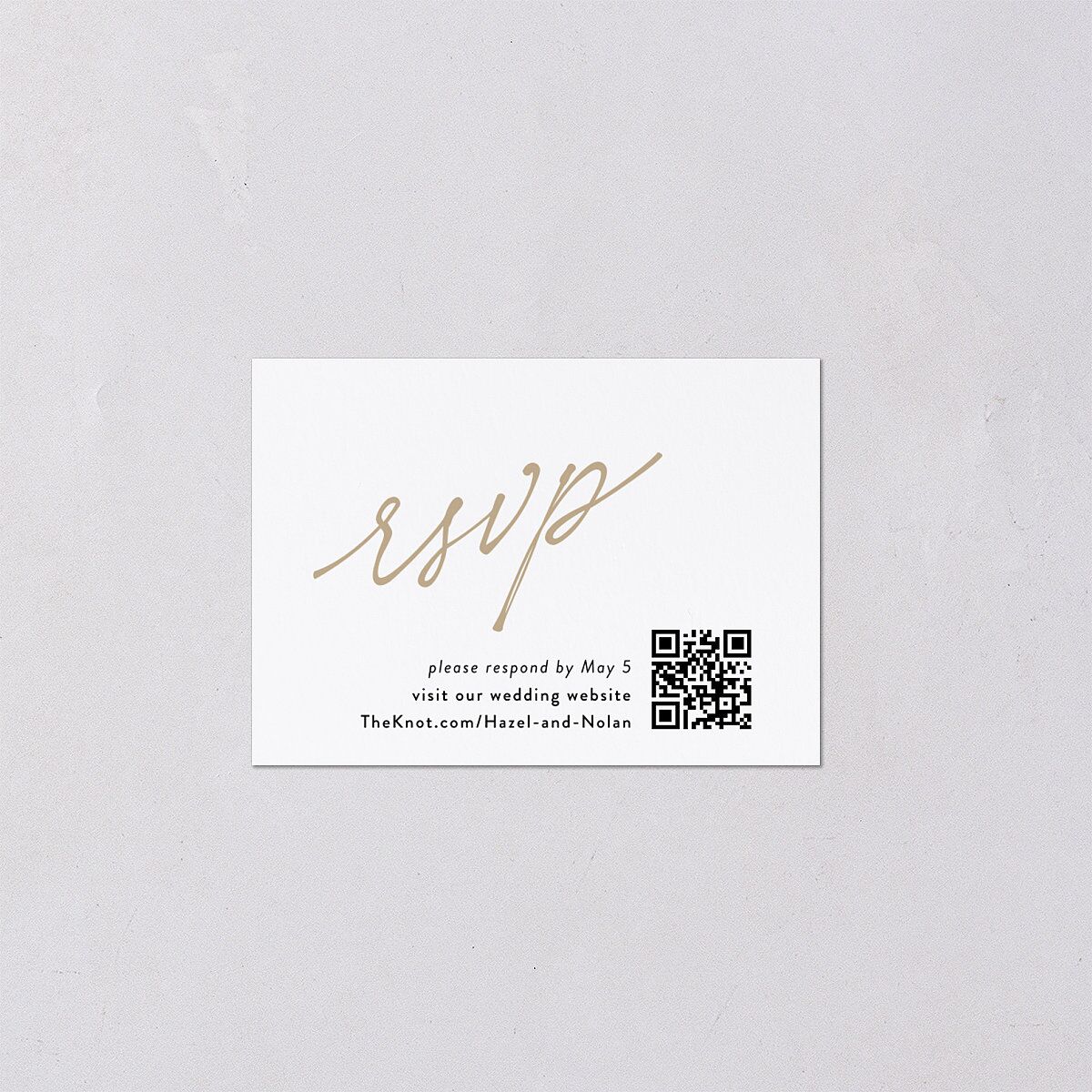 Forever Arch QR Code RSVP Cards Pure White Signature Standard
