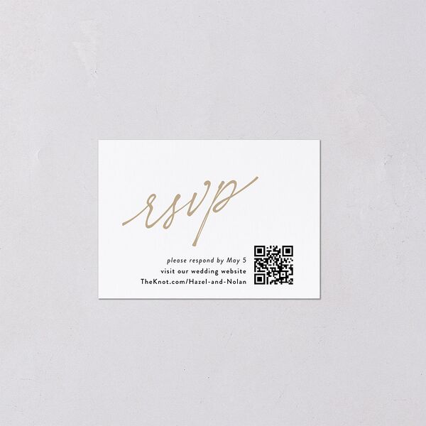 Forever Arch QR Code RSVP Cards Pure White Signature Standard