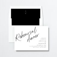 You Are Mine Rehearsal Dinner Invitations Pure White Signature Blank Standard