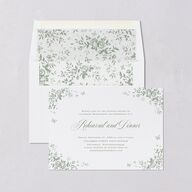Elegant Rose Crest Rehearsal Dinner Invitations Deep Olive Signature Blank Standard