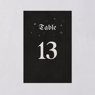 Moody Gothic Rose Table Numbers Midnight Signature