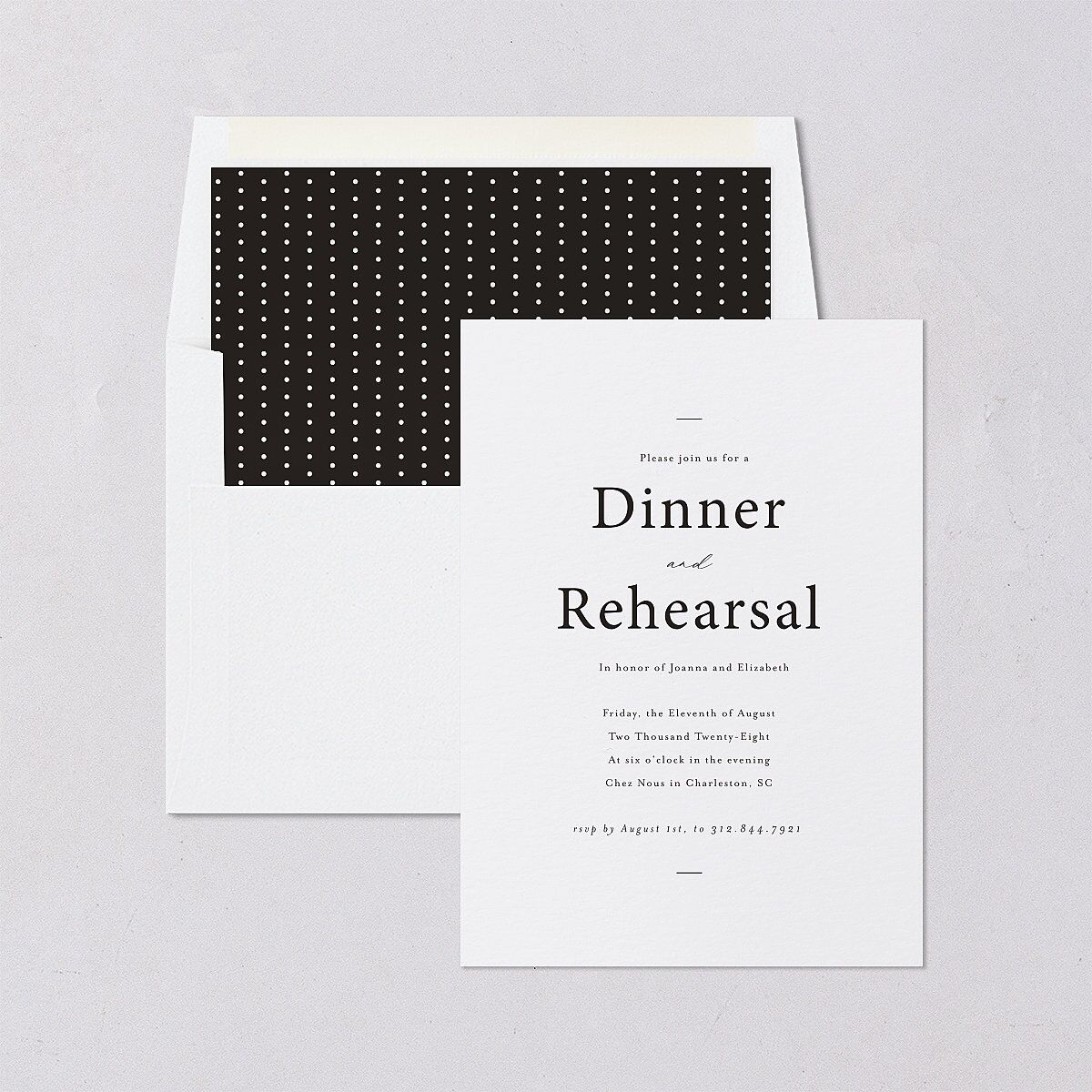 Refined Rehearsal Dinner Invitations Pure White Signature Blank