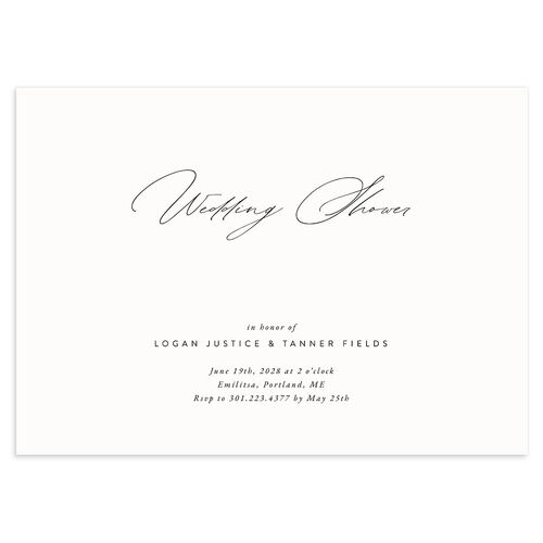 Romantic Minimal Rehearsal Dinner Invitations Snow Signature Blank