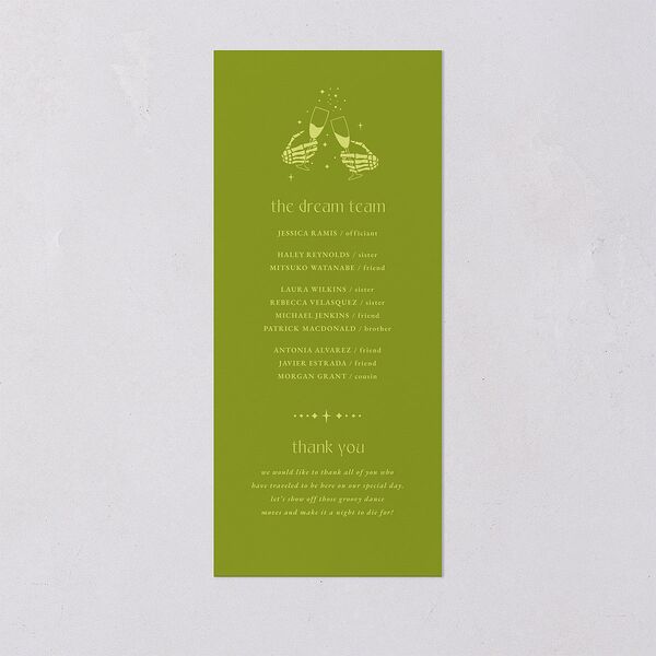 Til Death Do We Disco Wedding Programs Pear Signature