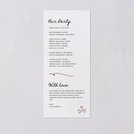 Hand Drawn Heart Photo Wedding Programs Maroon Signature