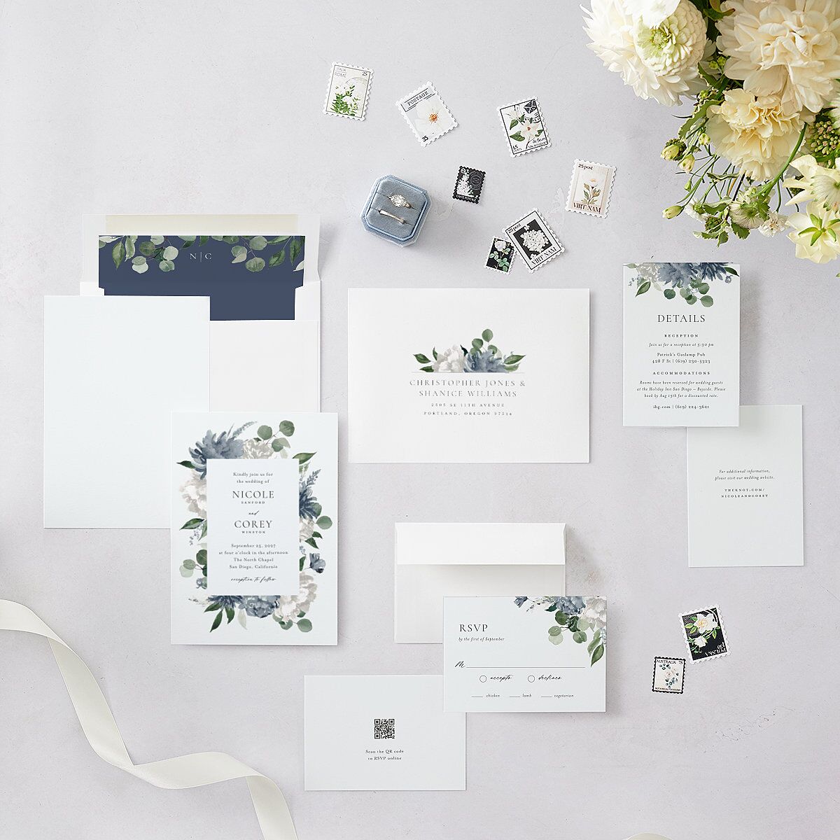 Timeless Bouquet Wedding Invitations — view 5