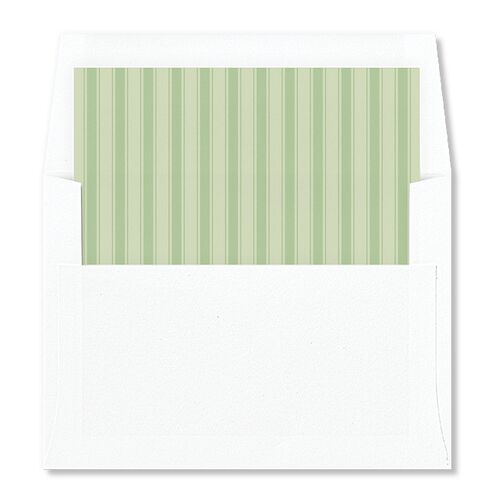 Formal Wisteria Garden Crest Envelope Liners Sage Standard