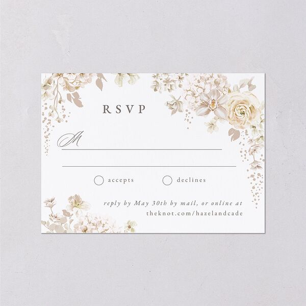 Luxury Floral Archway Wedding Response Cards Dijon Signature Standard