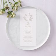 The Night Before Natural Monogram Menus Fawn Signature
