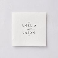 Minimal Floral Cocktail Napkins Ocean Napkin Uncoined