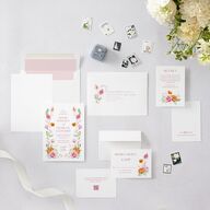 Whimsical Maximalist Floral Wedding Invitations Mulberry Signature Blank No Standard