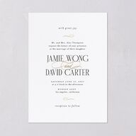 Metropolitan Wedding Invitations Gold Pure White Signature Blank No Standard