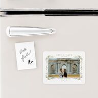 Vintage Ornate Frame Save The Date Magnets Olive Magnet Paper