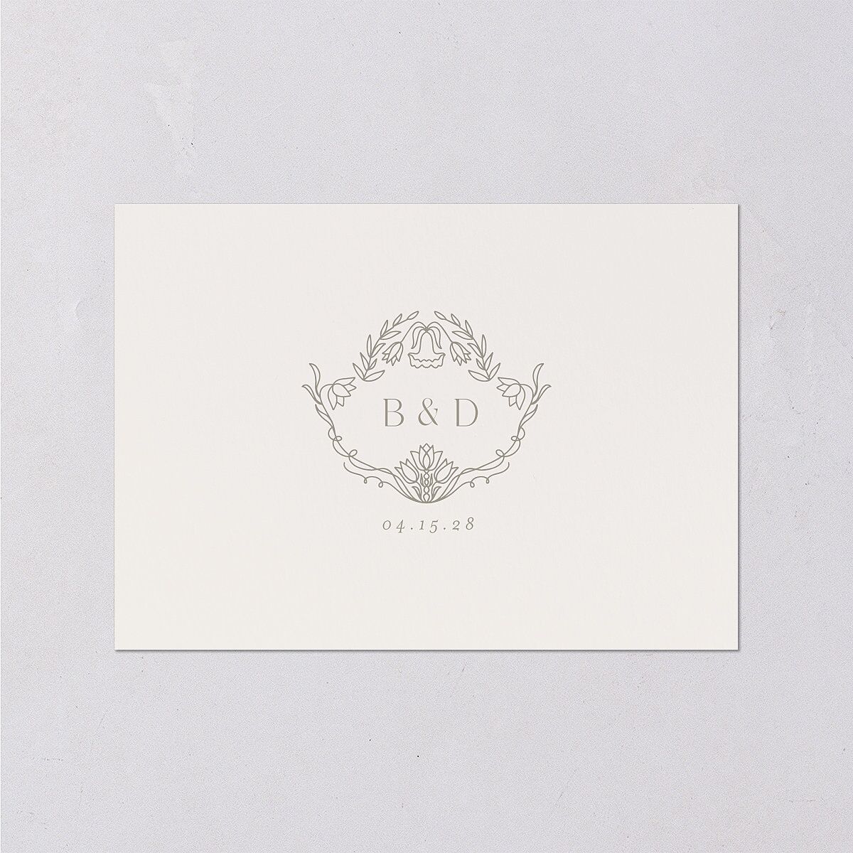 Ornate Regency Wedding Response Cards Gold Bisque Signature Standard