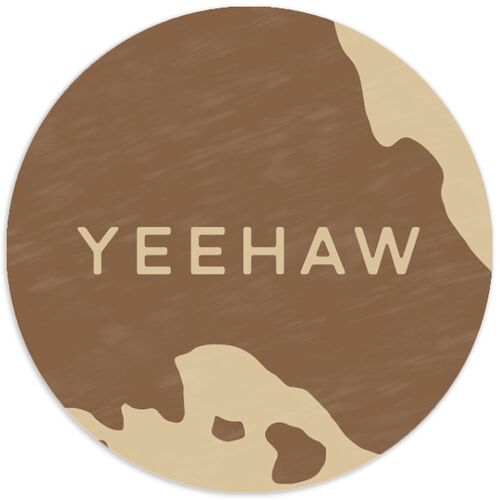 Western Denim Wedding Stickers Tan Circle