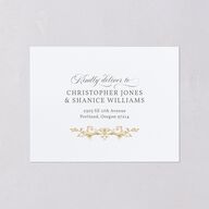 Vintage Regency Monogram Frame All-in-One Wedding Invitations Champagne Signature Light Both Recipient and Return Addresses No