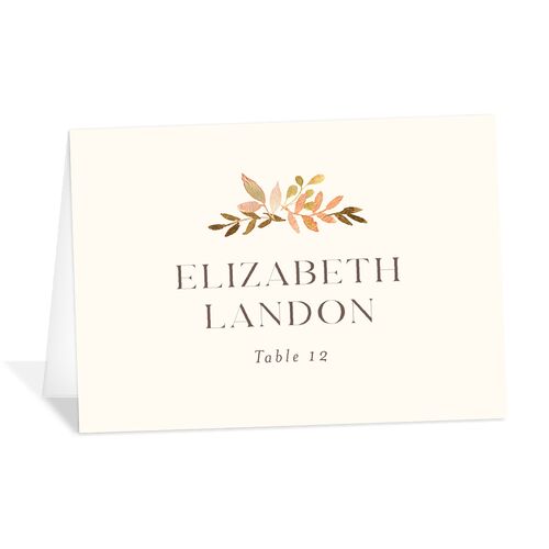 Greenery Altar Place Cards Driftwood Signature
