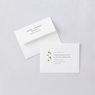 Pastel Garden Thank You Card Envelopes White Pink Cotton Both Recipient and Return Addresses Signature Standard