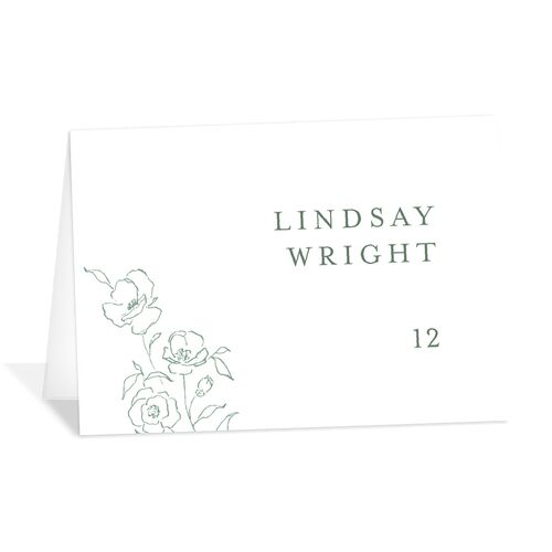 Floral Adornment Place Cards Eucalyptus Signature