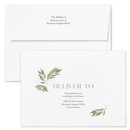 Rejoice Holiday Card Envelopes Blue Moody Blue Both Recipient and Return Addresses Standard Signature