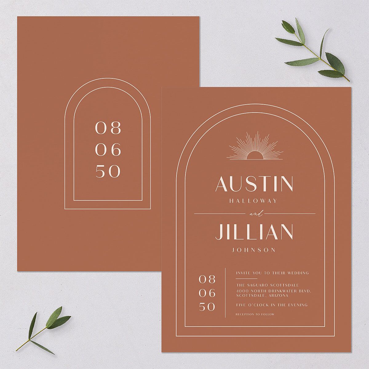 Modern Romantic Wedding Invitations — view 1