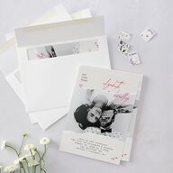 DIY Crafty Photo Wedding Invitations Ruby Signature Blank No Standard