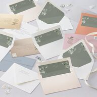 Elegant Pastel Floral Wedding Invitations Pure White Signature Blank No Standard