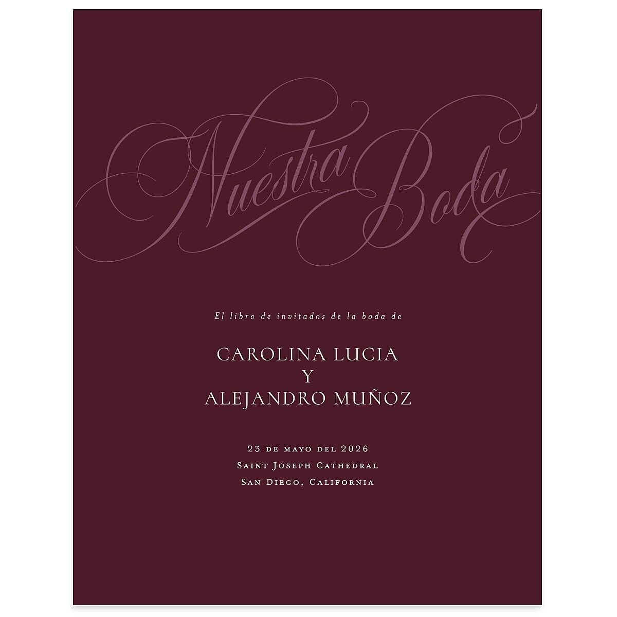 Nuestra Boda Wedding Guest Book