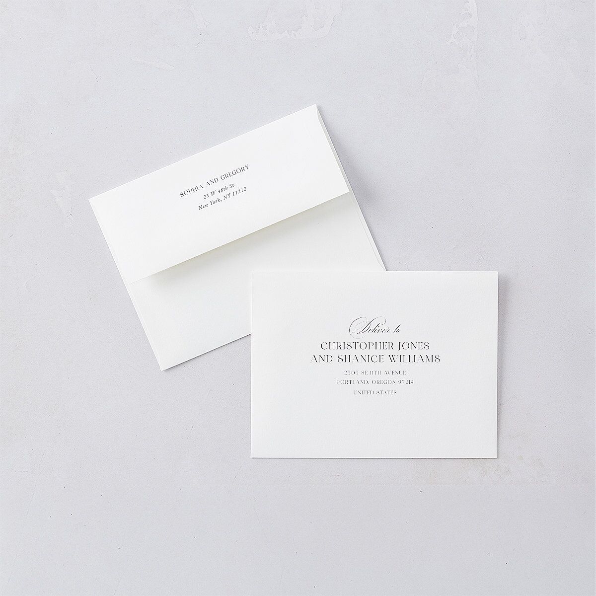 Classically Elegant Save the Date Petite Cards Pure White Signature smooth Blank No Standard