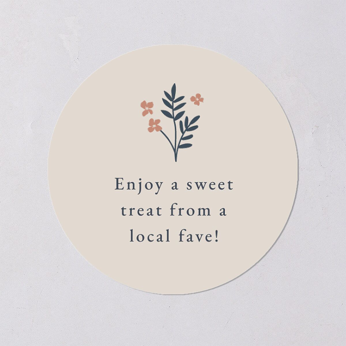 Flora Garden Border Wedding Stickers Moody Blue Circle