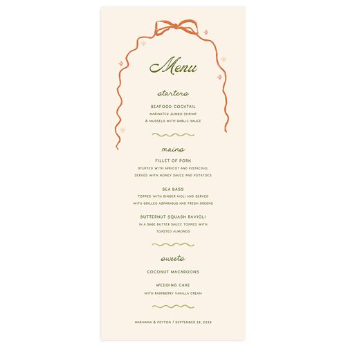 Whimsical Drawn Flowers Menus Thyme Signature