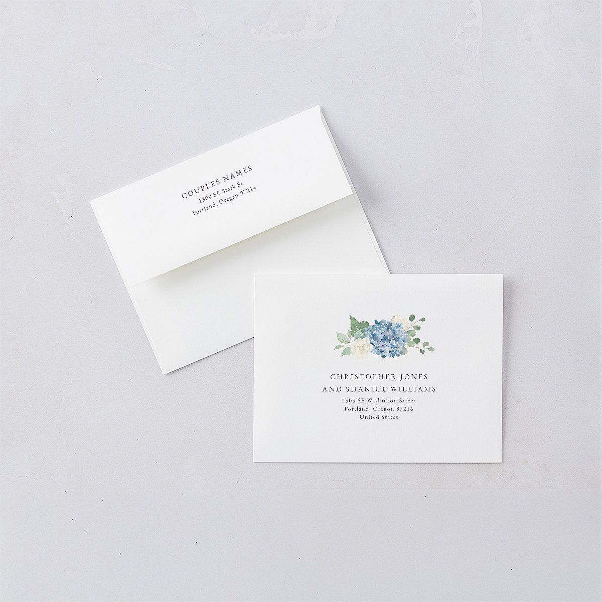 Elegant Hydrangea Save The Date Magnets — view 4