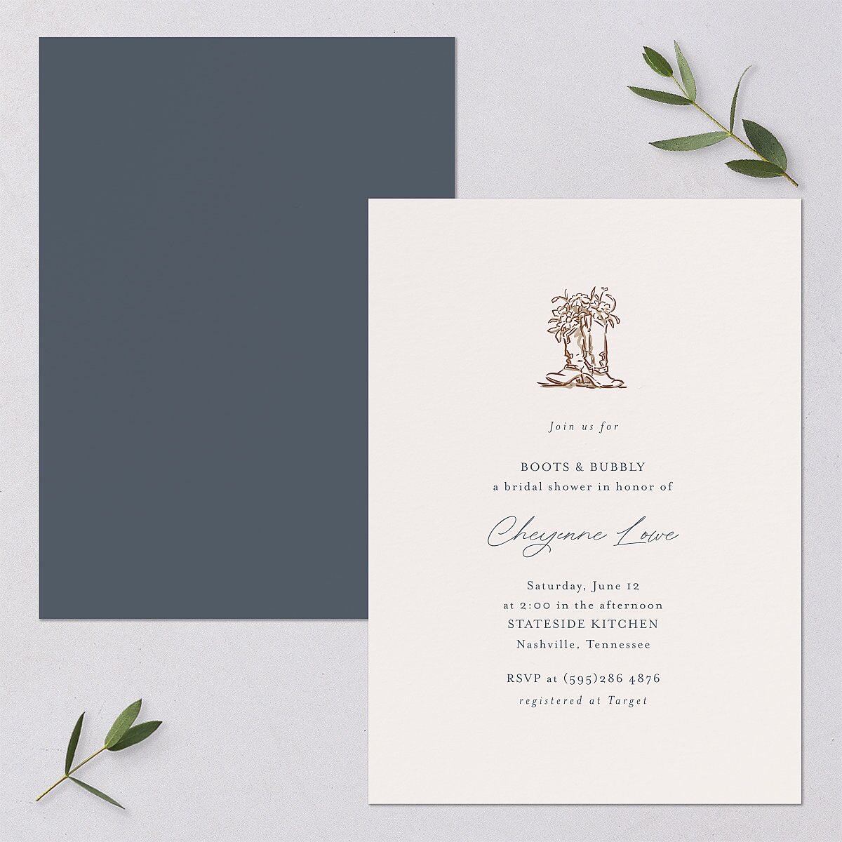 Western Wild Horses Bridal Shower Invitations — view 1