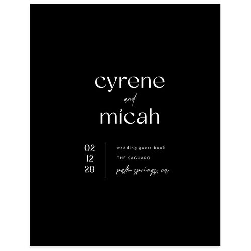 Simply Stated Wedding Guest Book Licorice