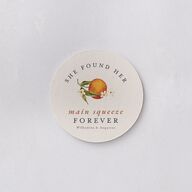 Botanical Citrus Garden Bridal Shower Wedding Day Coasters Rose Gold Cardboard Circle