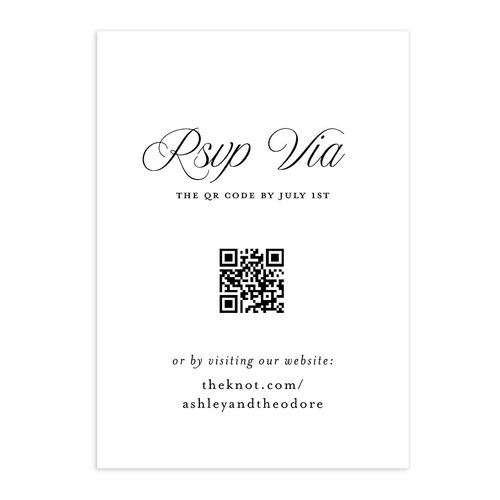Picture Perfect QR Code RSVP Cards Charcoal Signature Standard