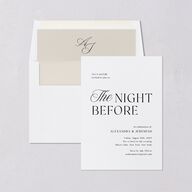 The Night Before Rehearsal Dinner Invitations Midnight Signature Blank Standard