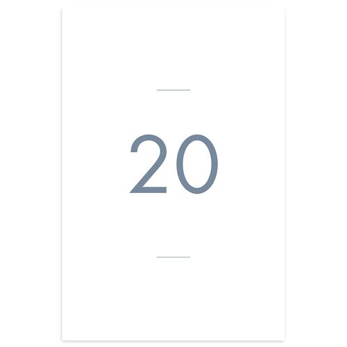 Simply Script Table Numbers Dusty Blue Signature