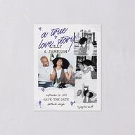 Mood Board Save the Date Petite Cards Sapphire Signature smooth Blank No